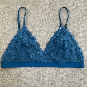 Madewell Lace Liana Triangle Bralette Size Medium Summer Loungewear